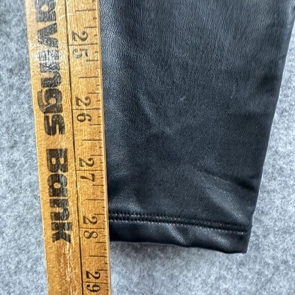 Express Faux Leather Pull On Pants Womens Small Black Skinny City Goth Leggings - Picture 4 of 14